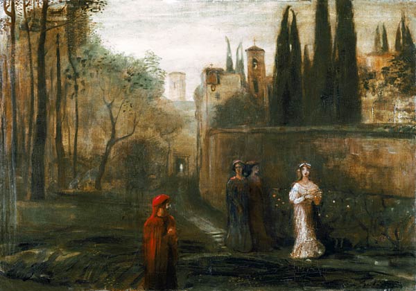 La réunion des Dante et des Beatrice à Lajos Gulácsy