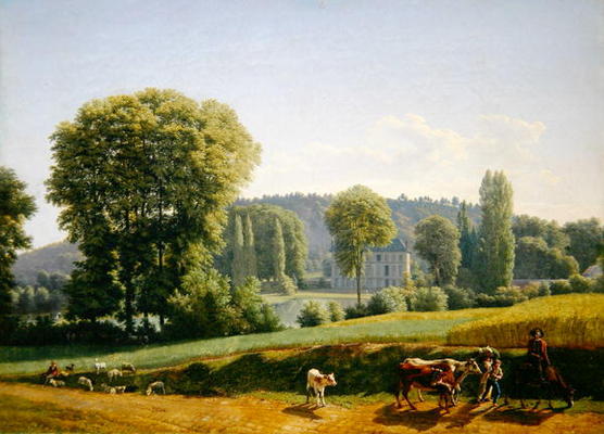 Landscape with Animals, 1806 (oil on canvas) à Lancelot Theodore Turpin de Crisse