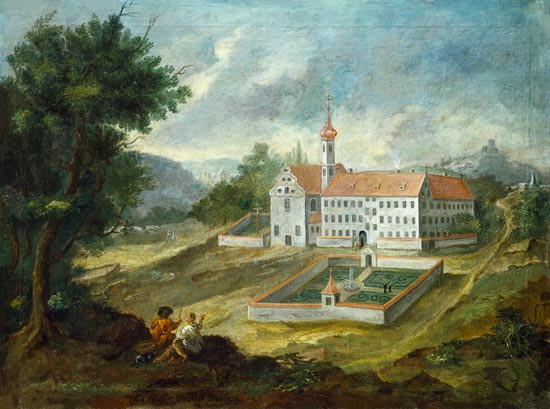 Le château Ochsenhauser à Tannheim (Schwaben) à Landschaftsmaler