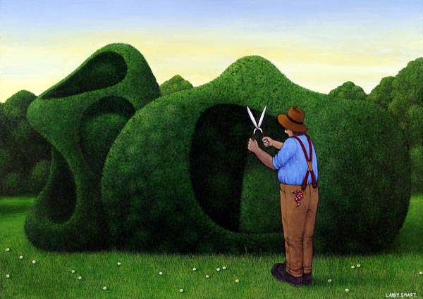 Moore Topiary (acrylic on linen)  à Larry  Smart