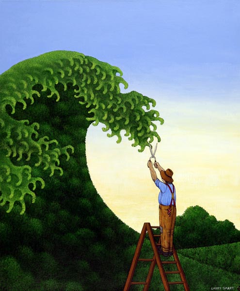 Topiary Wave (acrylic on linen)  à Larry  Smart