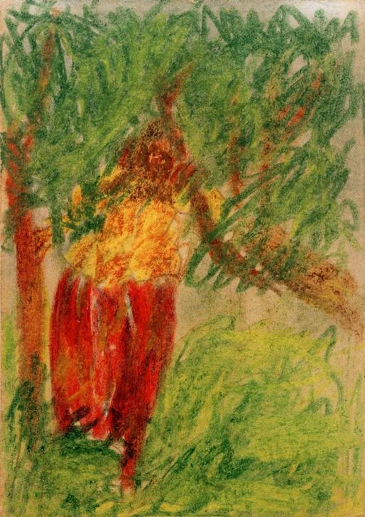 Ohne Titel (Unterm Baum stehende Frau)  à László Moholy-Nagy