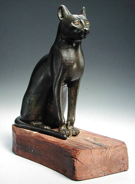 Seated cat à Late Period Egyptian