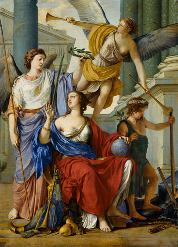 Allegory of the Regency of Anne of Austria (1601-66) à Laurent de La Hire ou La Hyre