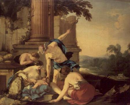 Mercury Entrusts Bacchus to the Care of the Nymphs à Laurent de La Hire ou La Hyre
