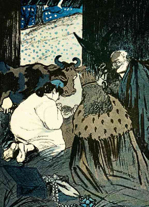 Emile Loubet and Marianne welcome the wise men into the Manger, 1905. (litho) à Leal de Camara