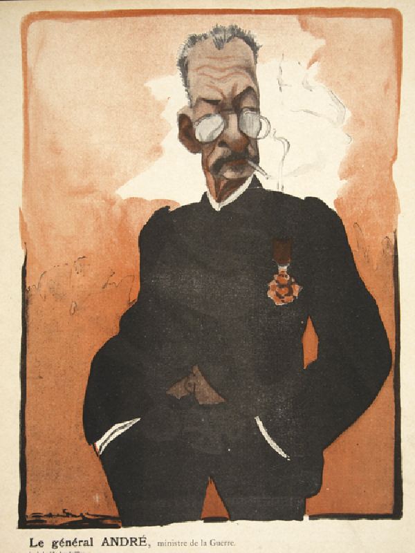 General Andre, Minister of War, illustration from Lassiette au Beurre: Nos Generaux, 12th July 1902  à Leal de Camara
