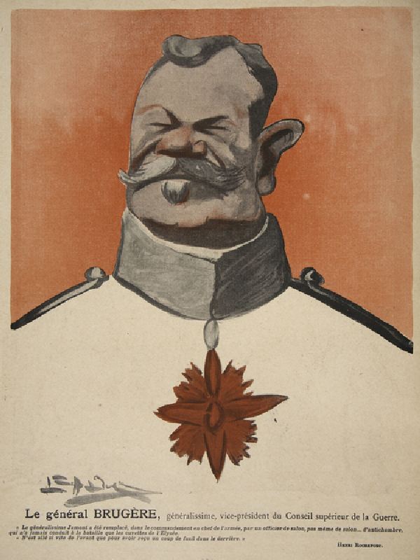 General Brugere, Generalissimo, Vice-President of the War Council, illustration from Lassiette au Be à Leal de Camara