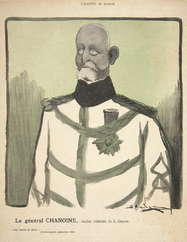 General Chanoine, former Minister of War, illustration from Lassiette au Beurre: Nos Generaux, 12th  à Leal de Camara