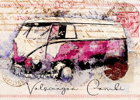 vw combi art drawing