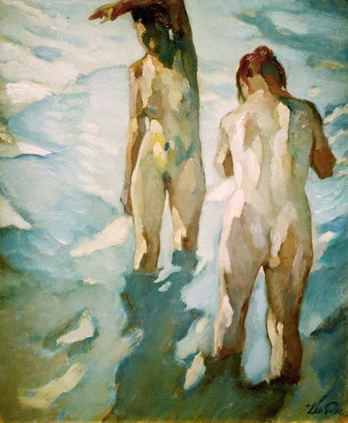Akte im Wasser, 1914. à Leo Putz