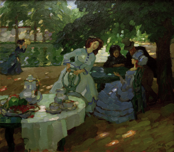 Fruehstueck im Freien, 1907. à Leo Putz