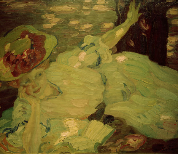 Liegende Dame (Sommer), 1902. à Leo Putz