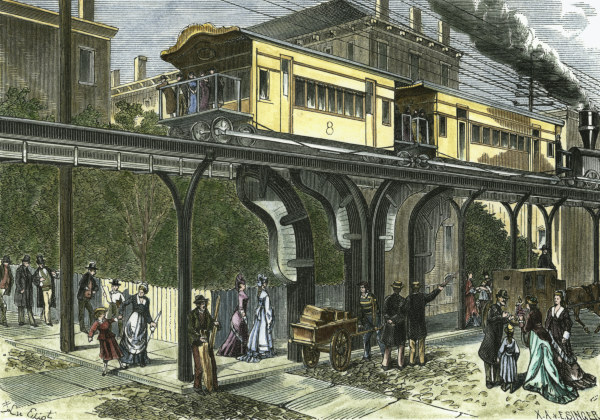 New York , Elevated Railway à Leo von Elliot