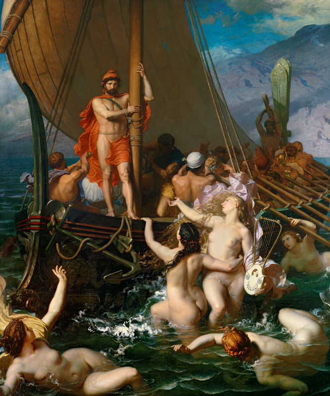 Ulysses and the Sirens (detail of 154170) à Leon-Auguste-Adolphe Belly