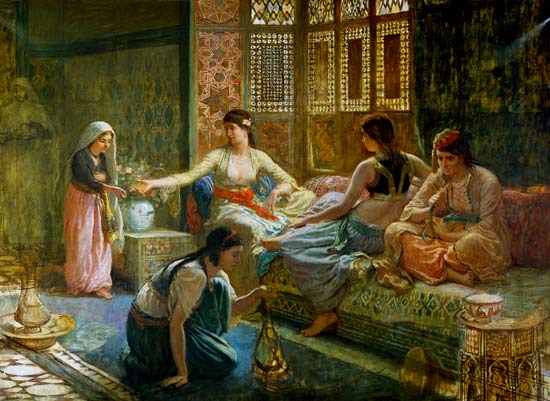 Interior of a Harem à Leon-Auguste-Adolphe Belly