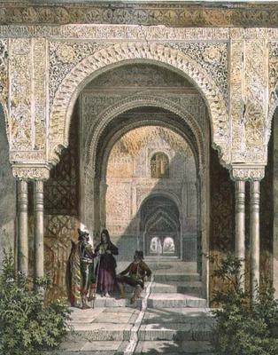 The Room of the Two Sisters in the Alhambra, Granada, 1853 (litho) à Leon Auguste Asselineau
