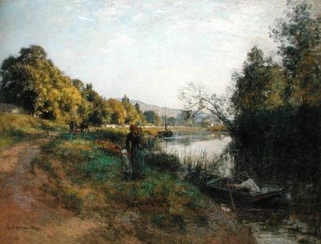 The Banks of the Marne, Return of the Fisherman à Leon Augustin Lhermite