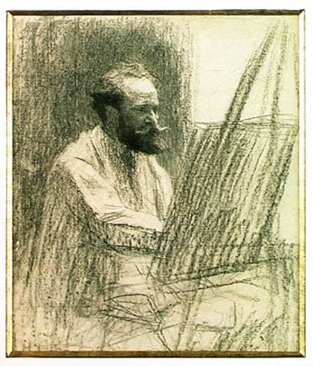 Portrait of Edouard Manet (1832-83) at his Easel à Leon Augustin Lhermite