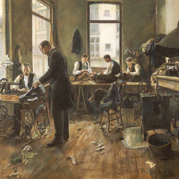 In der Schneiderwerkstatt. à Léon Bartholomé