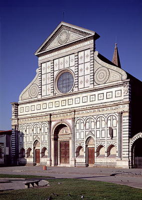 View of the facade, c.1456-70 (photo) à Leon Battista Alberti