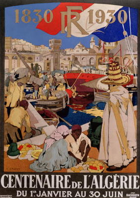 Poster advertising the centenary of Algeria (1830-1930), 1930 (colour litho) à Leon Cauvy