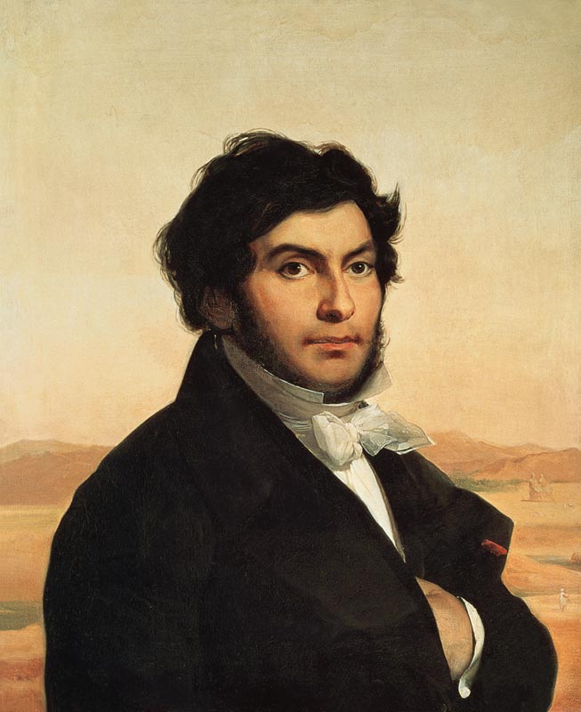 Portrait de Jean-Francois Champollion (1790-1832) à Leon Cogniet