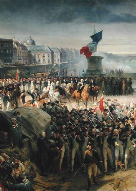 The Garde Nationale de Paris Leaves to Join the Army in September 1792 à Leon Cogniet