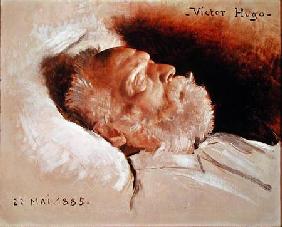 Portrait of Victor Hugo (1802-85) on his deathbed