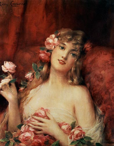Woman with a Rose à Leon François Comerre