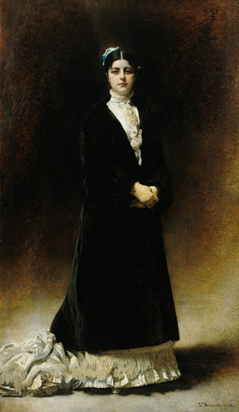 Portrait of Emmanuella Signatelli, Countess Potocka à Leon Joseph Florentin Bonnat