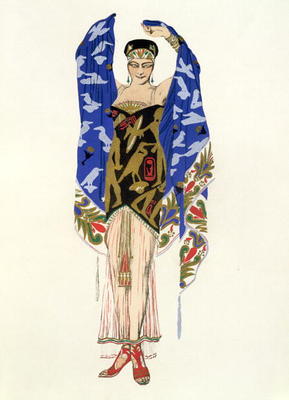 Costume design for a Dancing Girl (colour litho) à Leon Nikolajewitsch Bakst