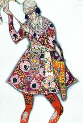 Costume design for The Tsarevitch, from The Firebird (colour litho) à Leon Nikolajewitsch Bakst