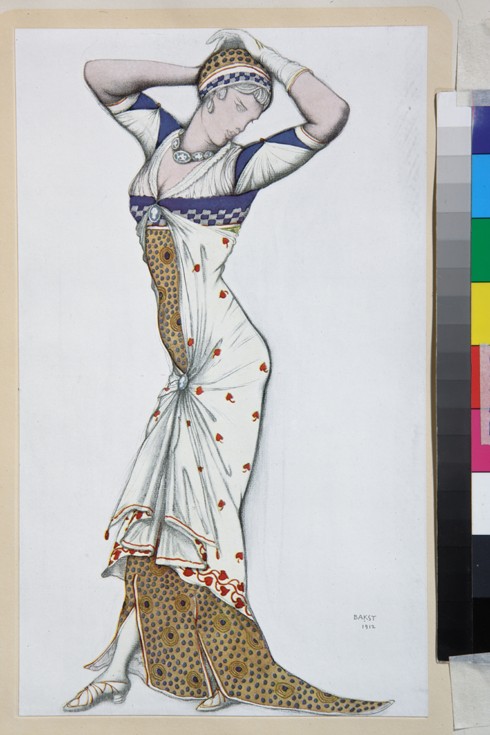 Design of a modern Dress à Leon Nikolajewitsch Bakst