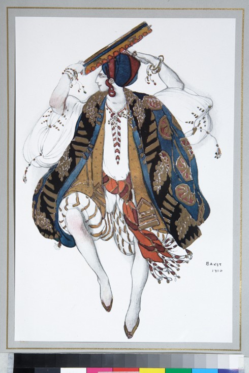 Jewish Dance. Costume design for the ballet Cléopatre à Leon Nikolajewitsch Bakst