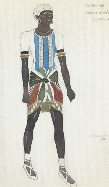 Costume design for Vaslav Nijinsky in the ballet Cleopatra by A. Arensky à Leon Nikolajewitsch Bakst