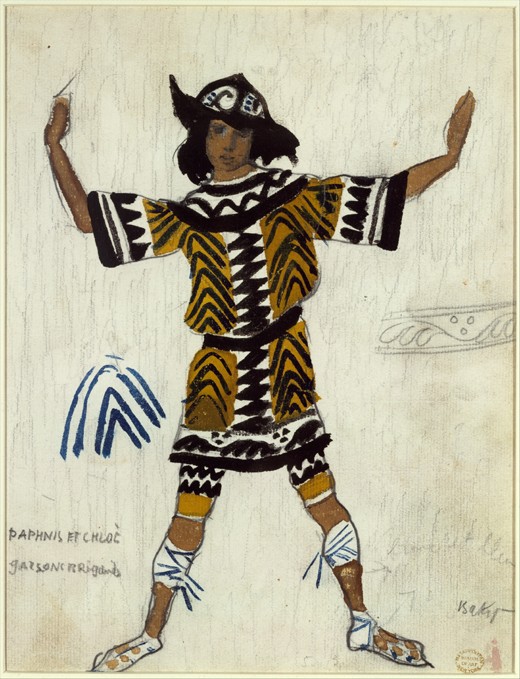 Costume design for the ballet Daphnis et Chloé by M. Ravel à Leon Nikolajewitsch Bakst