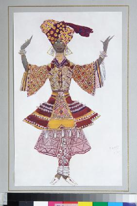 Costume design for the Ballet "Blue God" by R. Hahn