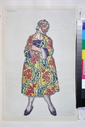 Costume design for the ballet Le donne di buon umore by C. Goldoni