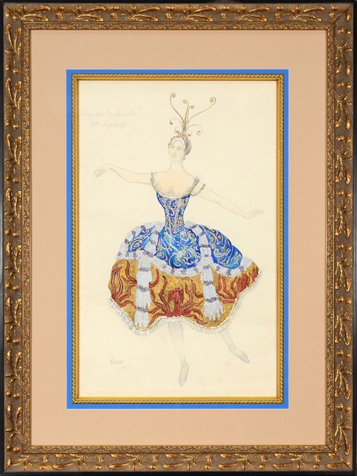 La Princesse Enchantée. Costume design for the ballet The Sleeping Princess à Leon Nikolajewitsch Bakst