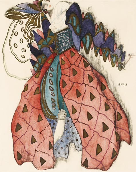 Costume design for the Ballet "La Légende de Joseph" by R. Strauss à Leon Nikolajewitsch Bakst