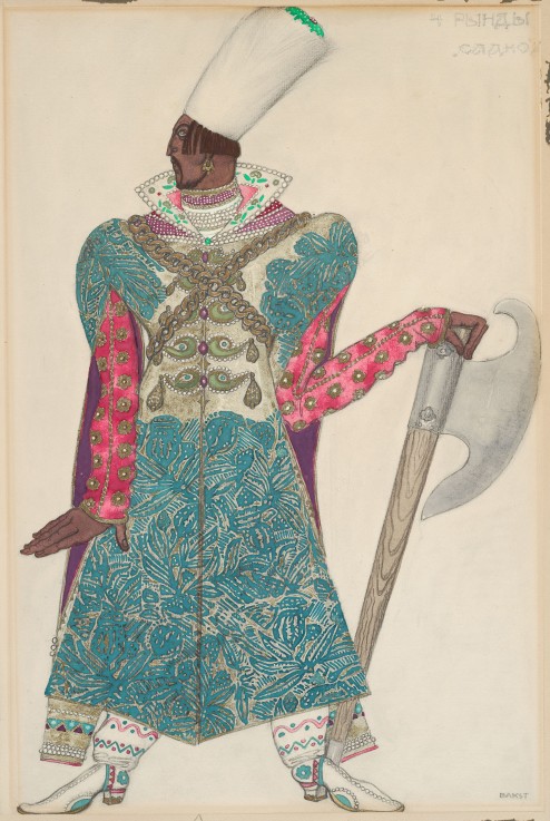 Rynda. Costume design for the opera Sadko by N. Rimsky-Korsakov à Leon Nikolajewitsch Bakst