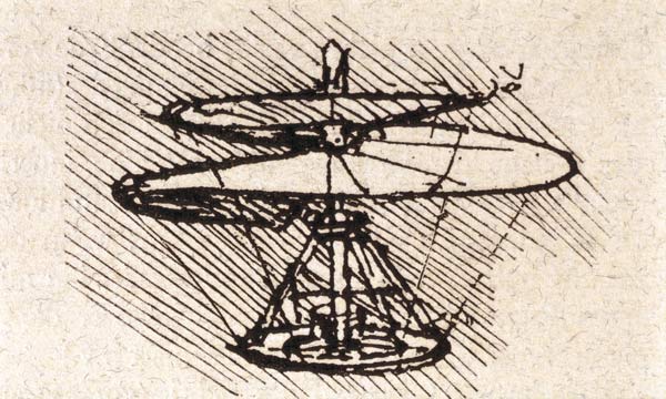 Luftschraube à Léonard de Vinci
