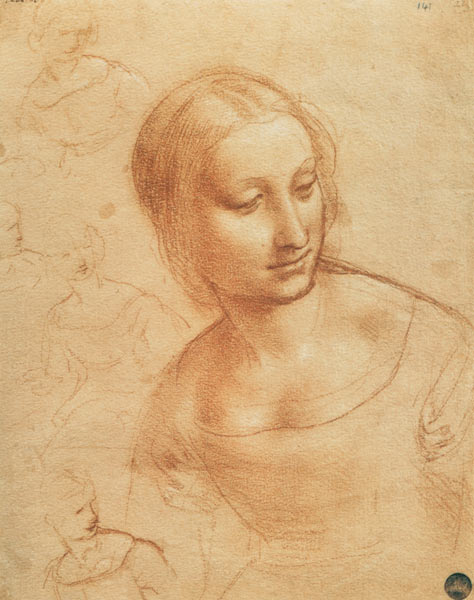 Madonne avec l'axe à Léonard de Vinci