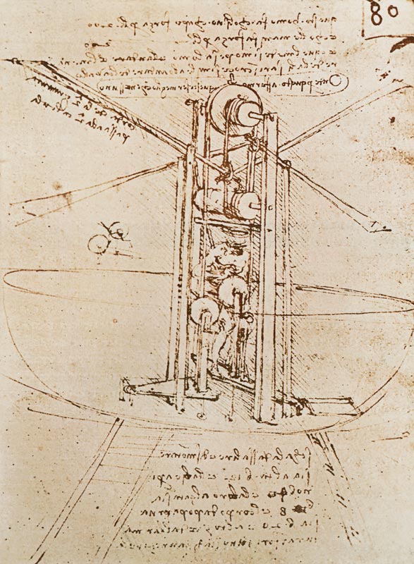 La machine volante à Léonard de Vinci