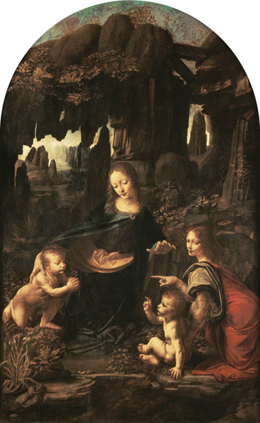 Madonne dans la grotte (première version) à Léonard de Vinci