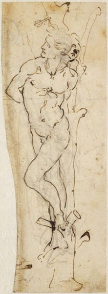 Study of St. Sebastian à Léonard de Vinci