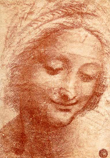 Head of a Woman à Léonard de Vinci