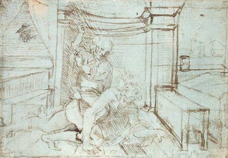 Aristotle and Phyllis (or Campaspe) à Léonard de Vinci