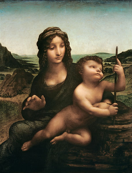 Madonna mit der Spindel (Madonna mit der Garnrolle), 1501 à Léonard de Vinci